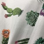 Tissu jacquard "Les cactus"