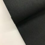 Tissu 100% lin "Gaya" - Noir