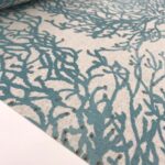 Tissu sergé coton enduit Oeko-tex Calédonie   - Turquoise