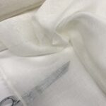 Tissu 100% voile de lin "Lina" - Ecru