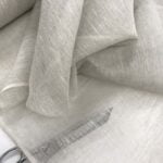 Tissu 100% voile de lin "Lina" - Poivre,sel