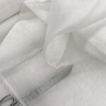 Tissu 100% voile de lin "Lina" - Blanc