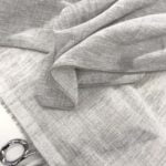 Tissu voilage façon lin grande largeur - Gris chiné