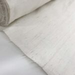 Tissu uni 100% soie "Soie sauvage" - Ecru