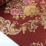Tissu jacquard Empire Baroque - Rouge