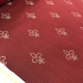 Tissu jacquard "Fleur de lys" - Rouge
