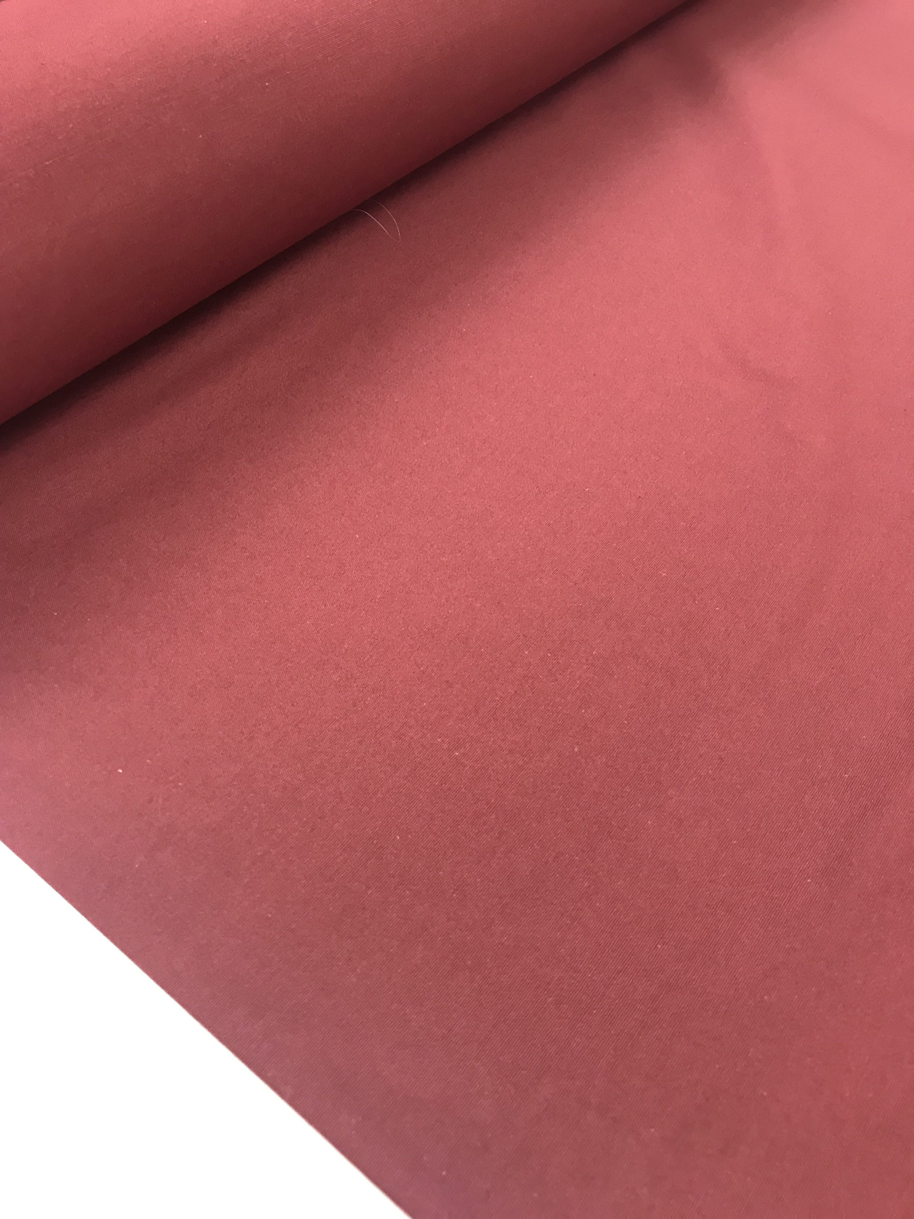 Toile Coton Imperméable Bordeaux - 4.20m X 1.40m, Pour Ameublement, Tissu Neuf