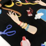 Tissu imprimé haute couture "Edizione Gianni di Roma"