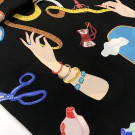 Tissu imprimé haute couture "Edizione Gianni di Roma"