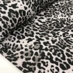 Tissu jersey "Léopard" - Noir - Blanc