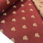 Tissu jacquard empire Napoléon Abeille - Rouge