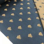 Tissu jacquard empire Napoléon Abeille - Bleu