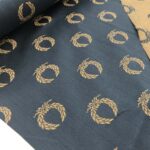 Tissu jacquard empire Napoléon Couronne - Bleu