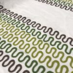 Toile coton brodé "Serpentina" Edizione Gianni di Roma - Vert - Marron