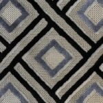 Tissu jacquard "Nakaya"  édition Thevenon Paris - Noir, Gris OEKO-TEX
