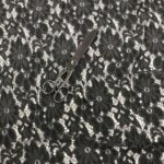 Tissu dentelle élasthanne "Margeurite" - Gris anthracite