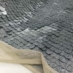 Tissu "Sequin" pétale  - Argent