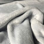 Tissu Doudou uni - Gris perle