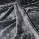 Tissu Doudou uni - Noir