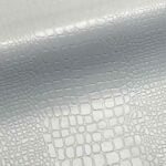 Simili cuir "Croco" - Gris perle