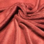 Tissu Doudou uni - Rouge