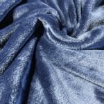 Tissu Doudou uni - Bleu marine