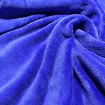 Tissu Doudou uni - Bleu