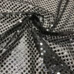 Tissu lamé "Pailleté" - Noir