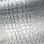 Simili cuir "Croco" - Argent