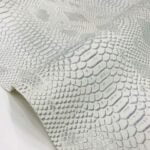 Simili cuir "Dragon" - Blanc, argent