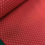 Tissu Feutrine - Rouge pois doré