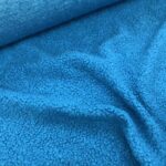Tissu lainage véritable Teddy 50% Laine - Bleu