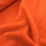 Tissu lainage véritable Teddy 50% Laine - Orange