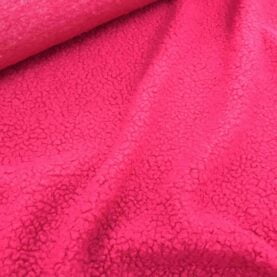 Tissu lainage véritable Teddy 50% Laine - Rose