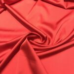 Tissu satin élasthanne "Raso" - Rouge