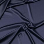 Tissu satin élasthanne "Raso" - Bleu marine