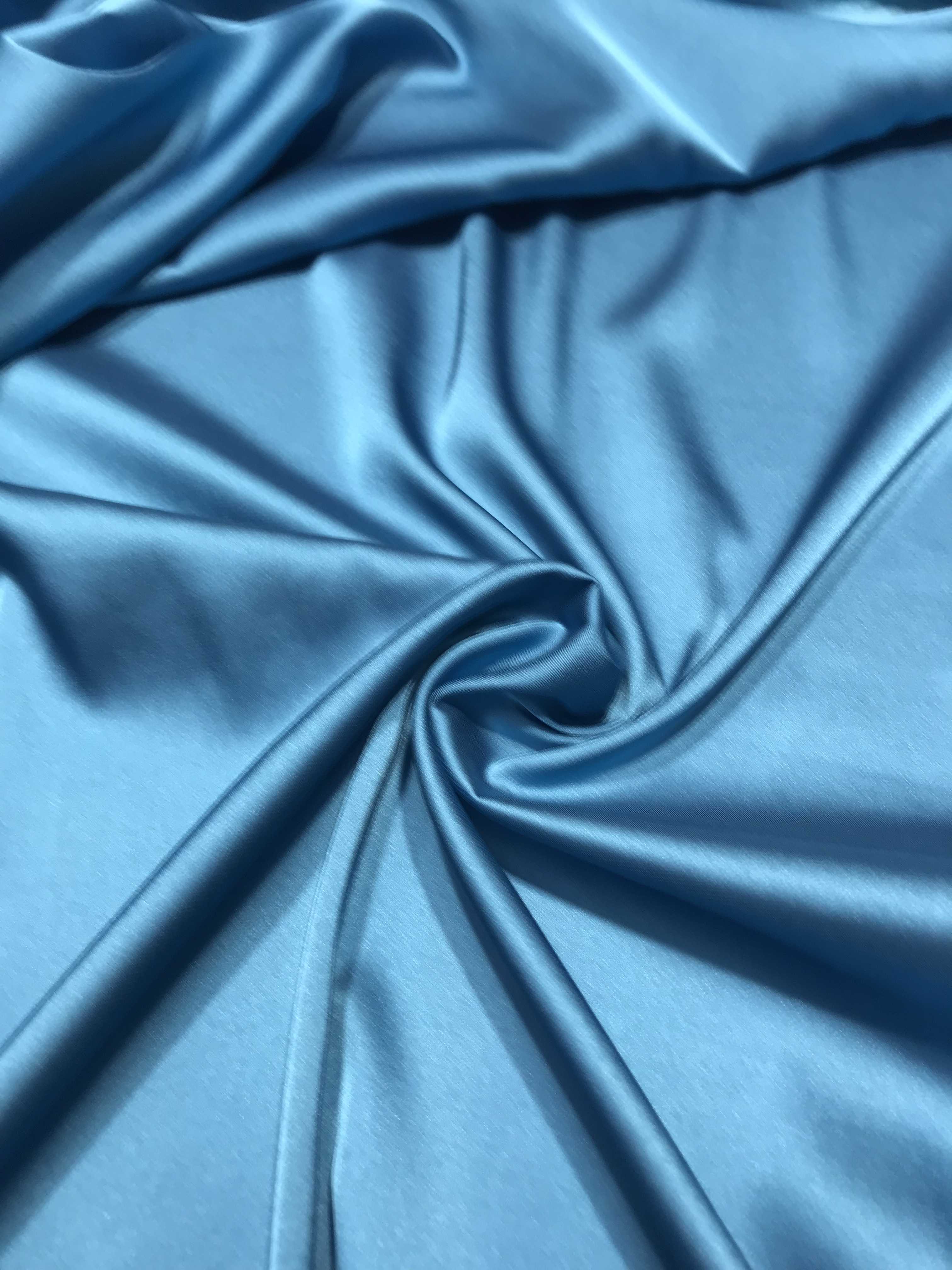 Tissu coton élasthanne bleu clair