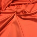 Tissu satin élasthanne "Raso" - Orange