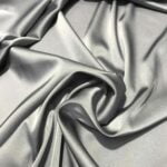Tissu satin élasthanne "Raso" - Gris