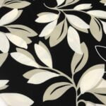 Tissu imprimé haute couture Sparare - Fond noir, écru