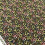 Tissu viscose Petites fleurs - Fond vert