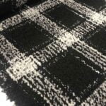 Tissu lainage Carreaux, argent 27% Laine, 11% coton - Noir, écru