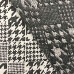 Tissu lainage Pied de coq 43% Coton, 11% Laine vierge 11% Alpaga - Gris