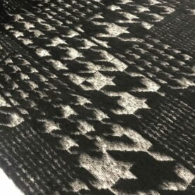 Tissu lainage Pied de coq 43% Coton, 11% Laine vierge 11% Alpaga - Noir