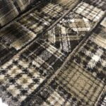Tissu lainage Fantaisie et carreaux Beige, marron
