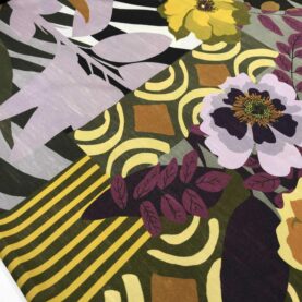 Tissu fantaisie imprimé Fleurs - Multicolore