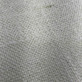 Toile de jute 100% naturelle Lurex - Écru, pailletée lurex or