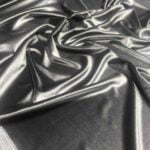 Tissu  velours bi-stretch Lisse - Gris argent