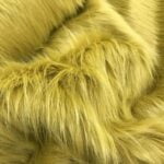 Tissu fausse fourrure poil long - Jaune