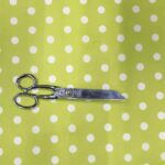 Tissu coton enduit cretonne Oeko-tex Pois blanc - Vert